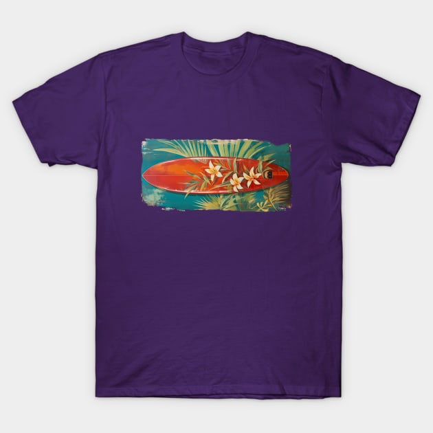 A Vintage Surfboard T-Shirt by DavidLoblaw